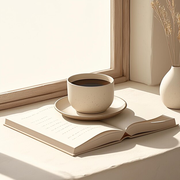 Чашка кофе и блокнот